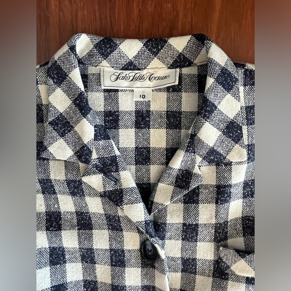 Vintage Saks Fifth Avenue Gingham Dress - Picture 2 of 5